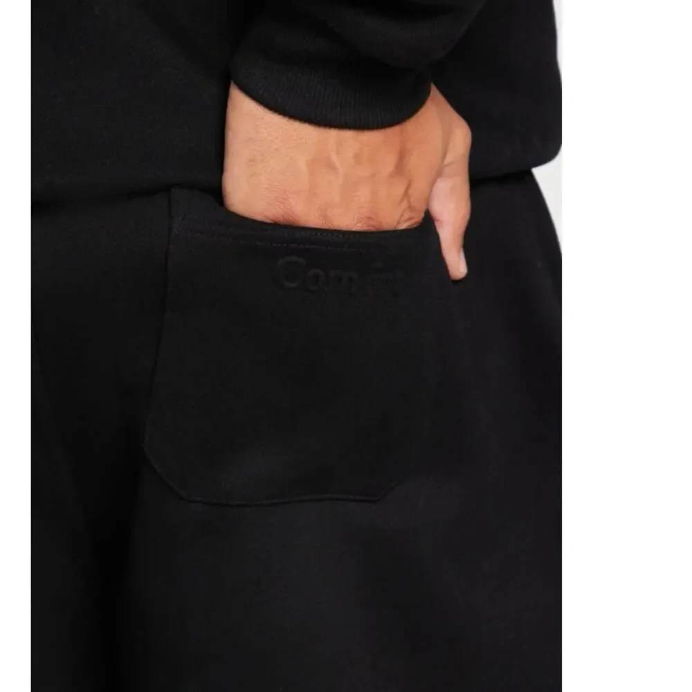 COMFRT Basic Fleece Short in Onyx Black